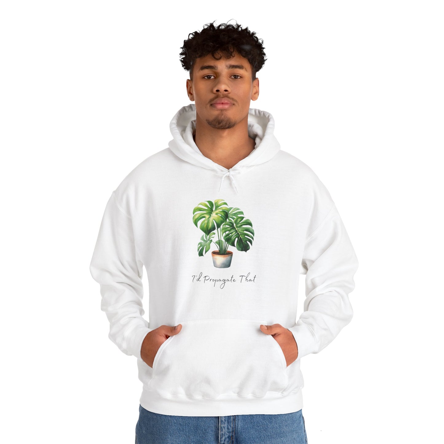 I'd Propagate That - Monstera Deliciosa Hoodie - Unisex Heavy Blend™ Hooded Sweatshirt