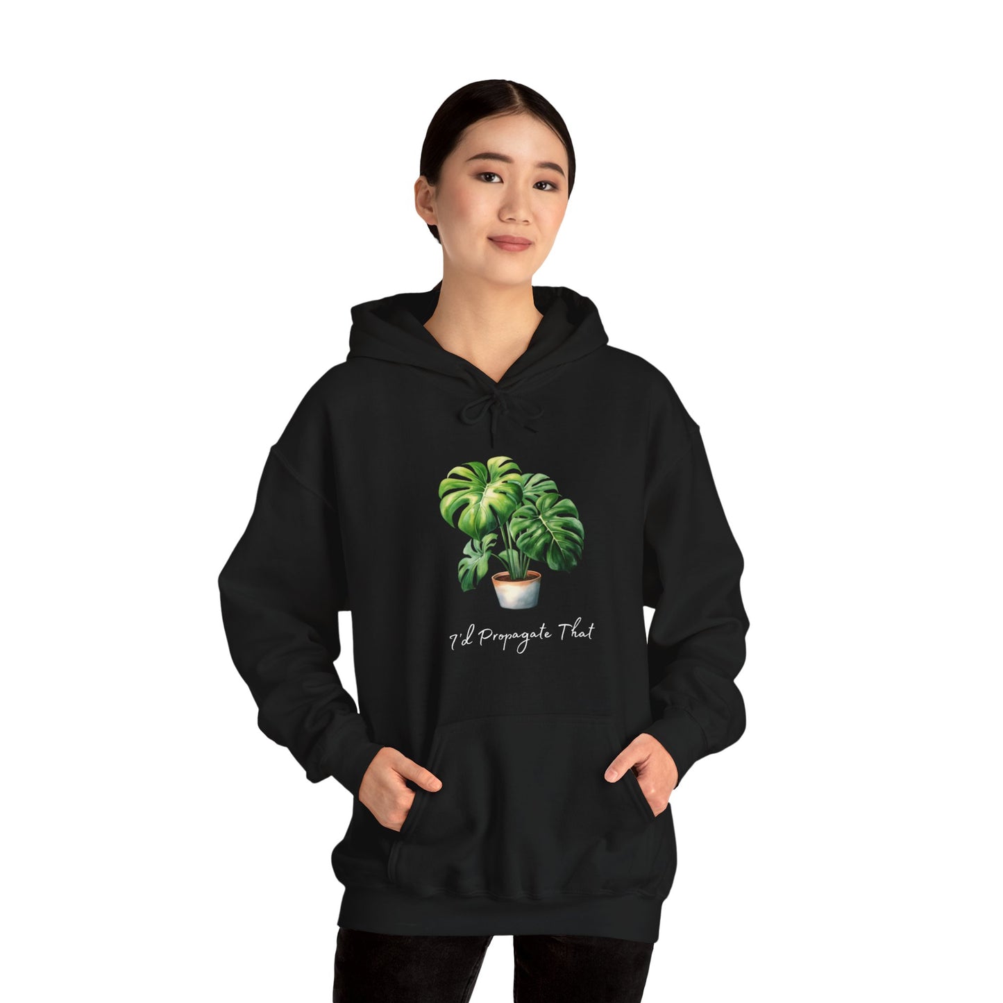 I'd Propagate That - Monstera Deliciosa Hoodie - Unisex Heavy Blend™ Hooded Sweatshirt