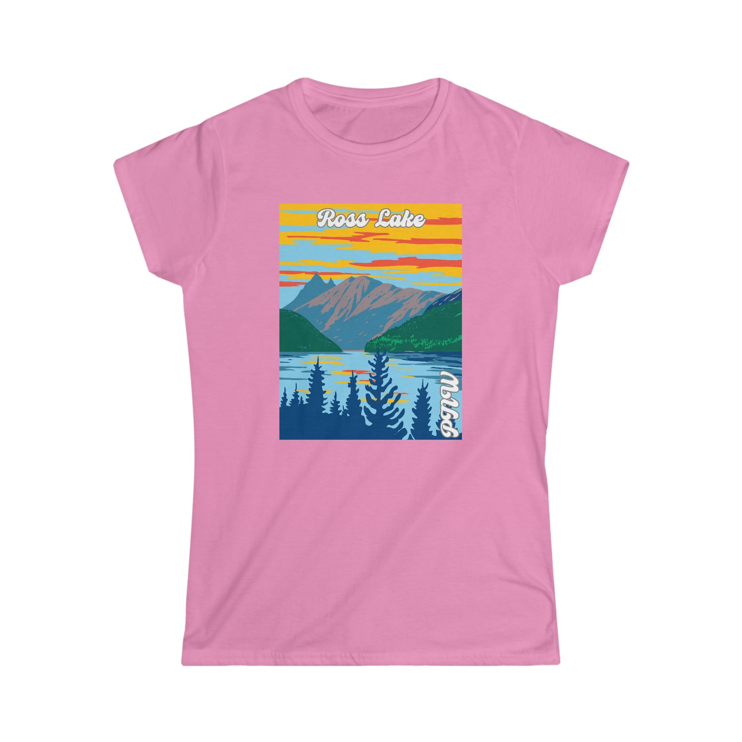 PNW Ross Lake - Women's Softstyle Tee - Bigfoot Bigheart Studio