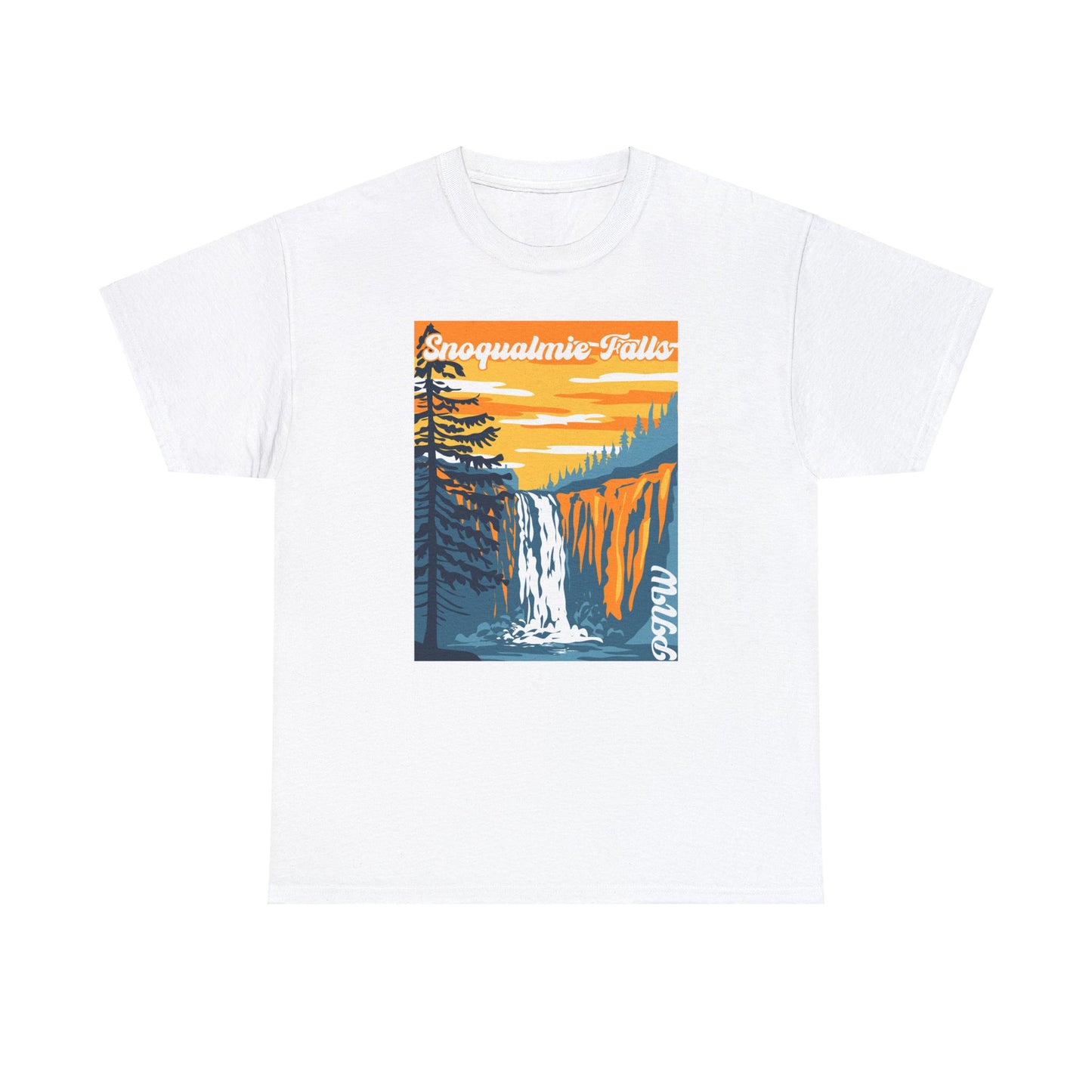 PNW Snoqualmie Falls T-Shirt - Unisex Heavy Cotton Tee