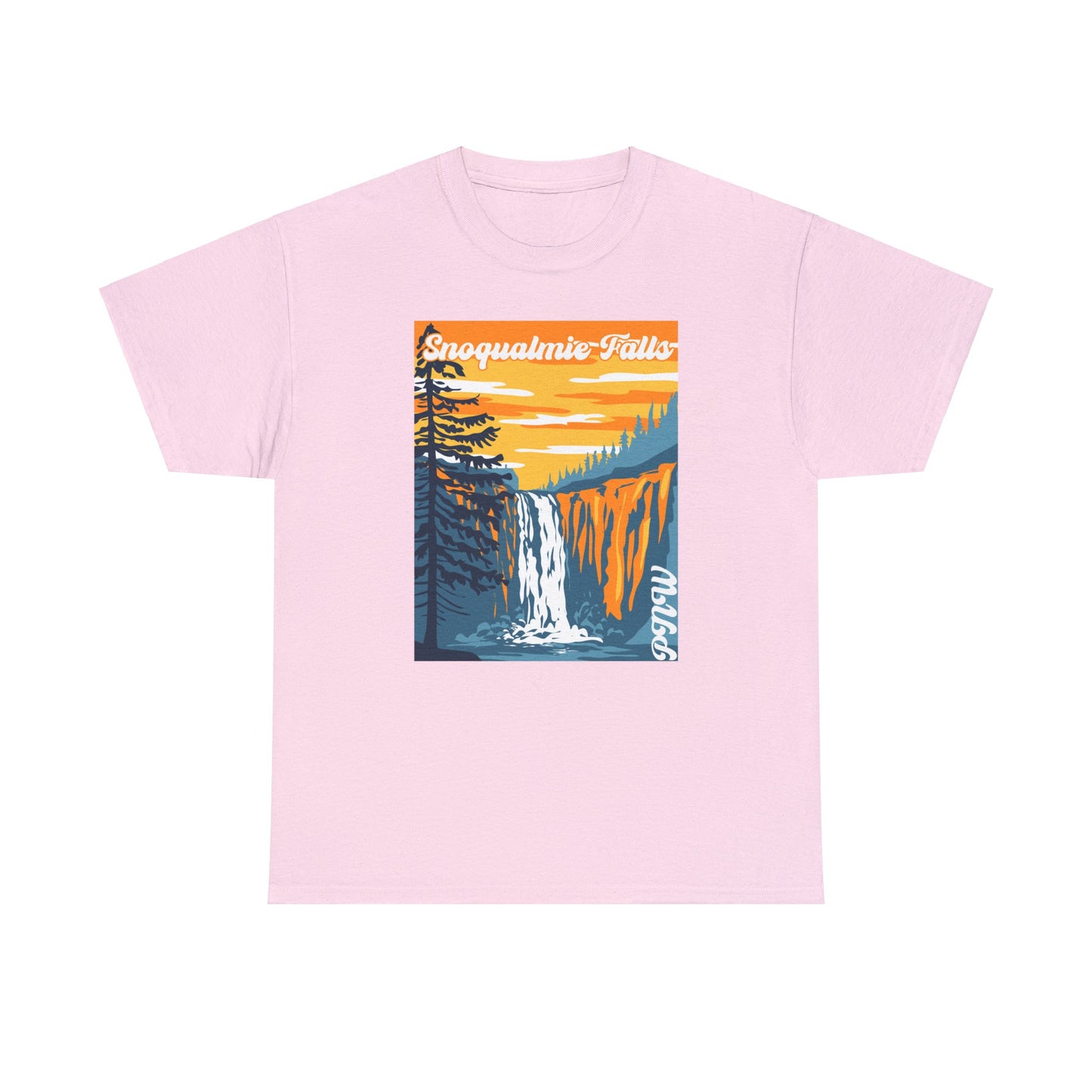 PNW Snoqualmie Falls T-Shirt - Unisex Heavy Cotton Tee