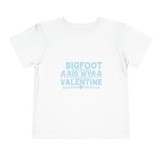 Bigfoot Is My Valentine - Toddler Short Sleeve Tee - Bigfoot Bigheart Studio