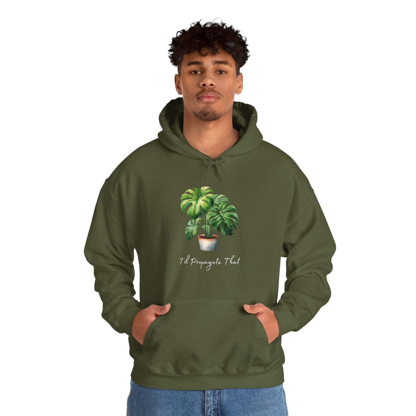 I'd Propagate That - Monstera Deliciosa Hoodie - Unisex Heavy Blend™ Hooded Sweatshirt