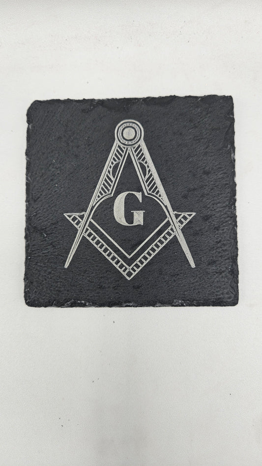 Slate Coasters - Freemason