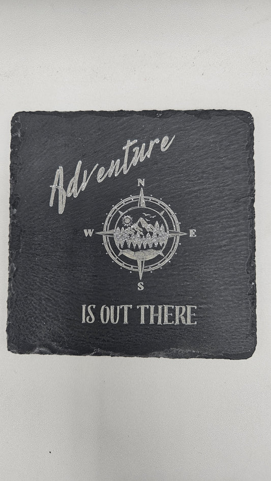 Slate Coasters - Adventure is out There
