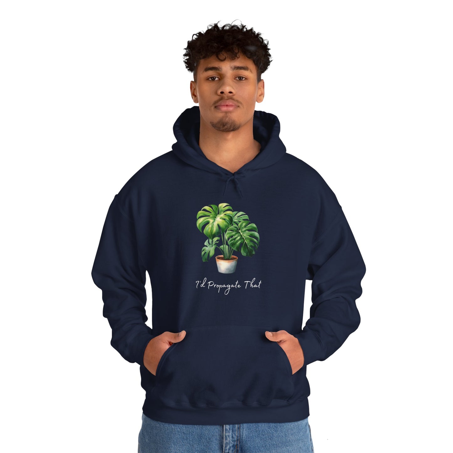 I'd Propagate That - Monstera Deliciosa Hoodie - Unisex Heavy Blend™ Hooded Sweatshirt