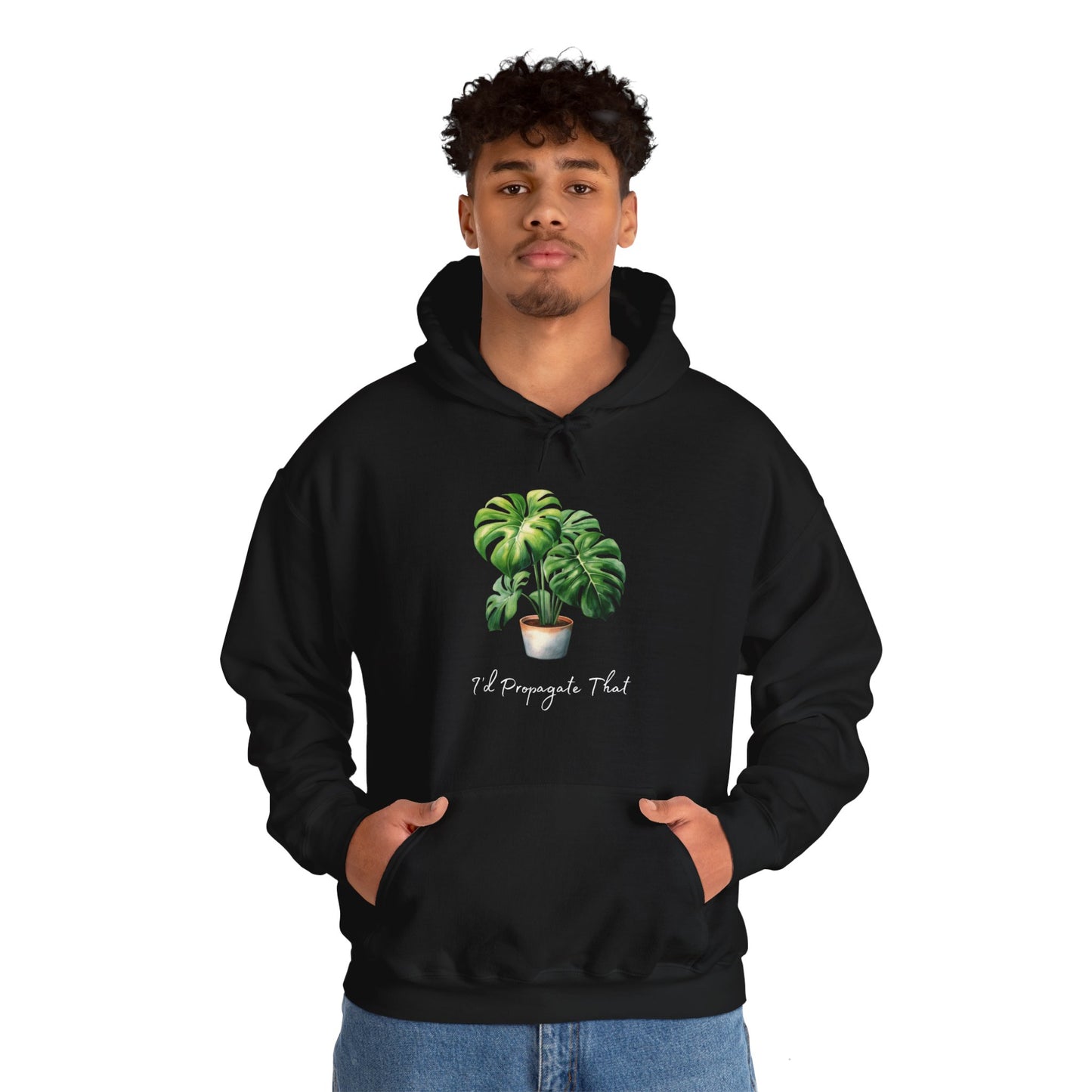 I'd Propagate That - Monstera Deliciosa Hoodie - Unisex Heavy Blend™ Hooded Sweatshirt
