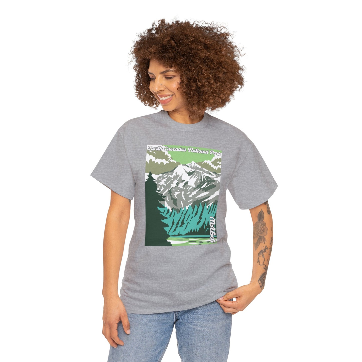 PNW North Cascades National Park T-Shirt - Unisex Heavy Cotton Tee