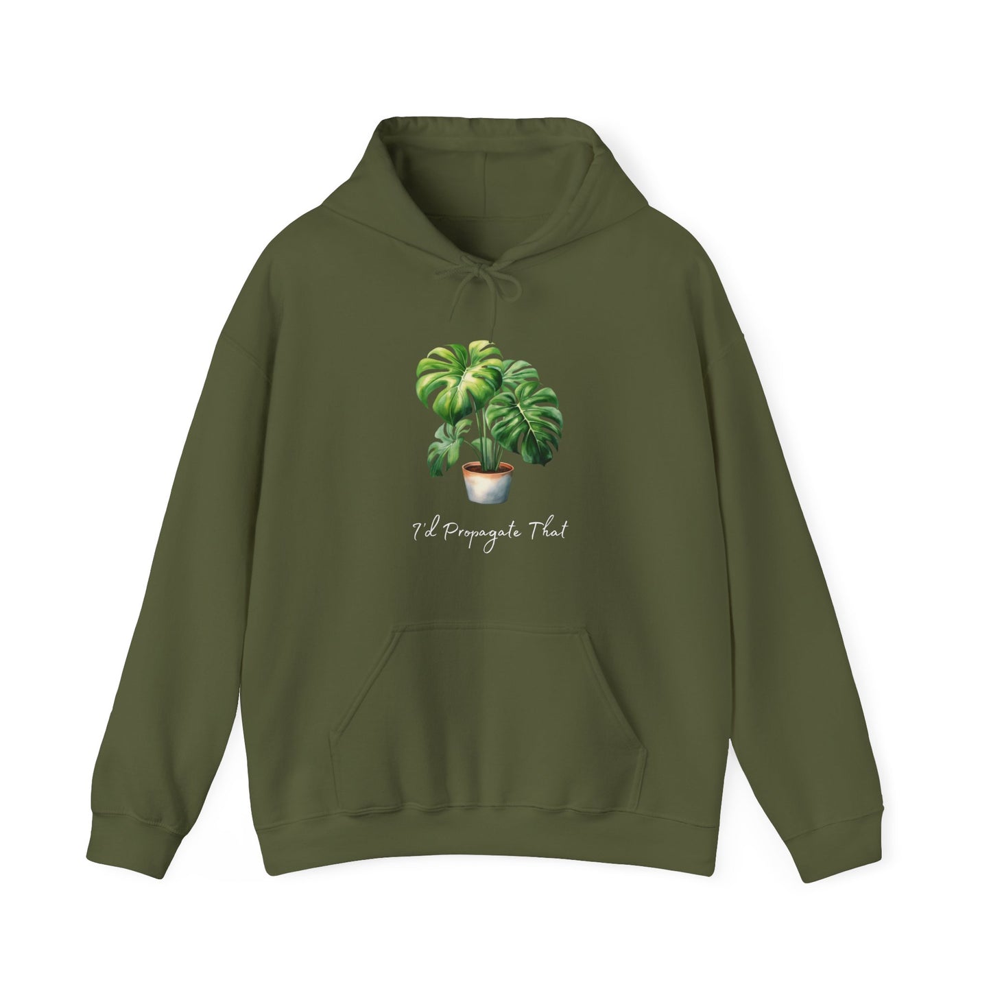 I'd Propagate That - Monstera Deliciosa Hoodie - Unisex Heavy Blend™ Hooded Sweatshirt