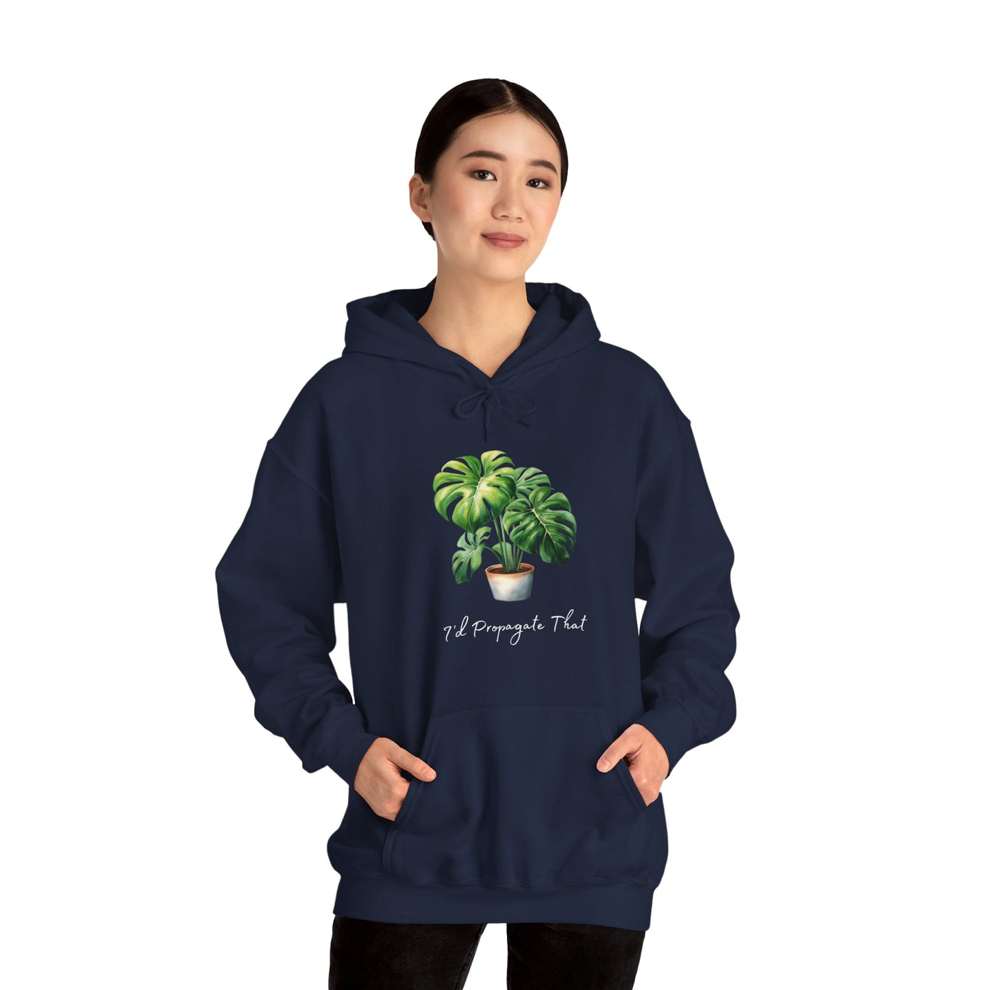 I'd Propagate That - Monstera Deliciosa Hoodie - Unisex Heavy Blend™ Hooded Sweatshirt