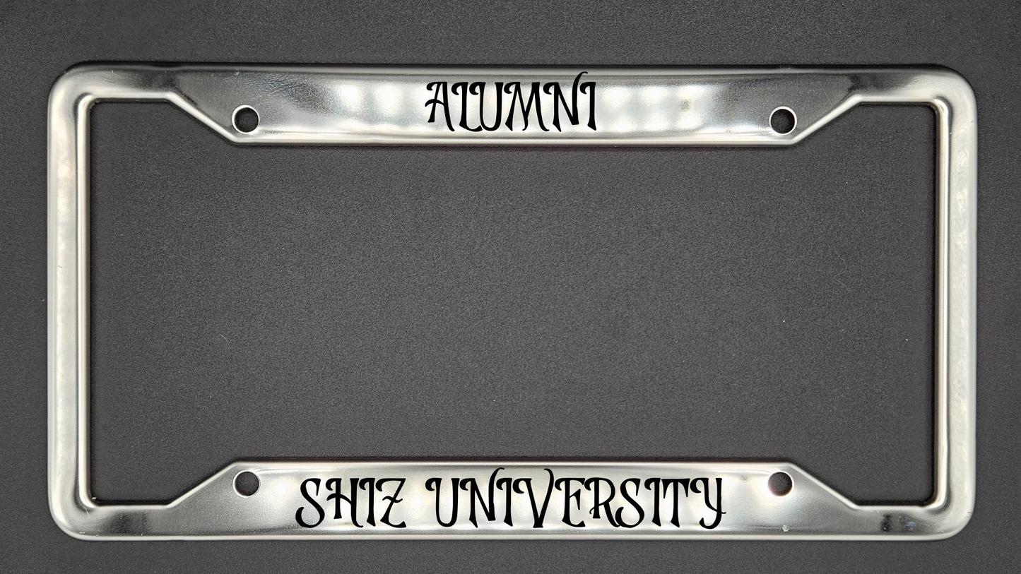 Alumni Shiz University - Metal License Plate Frame