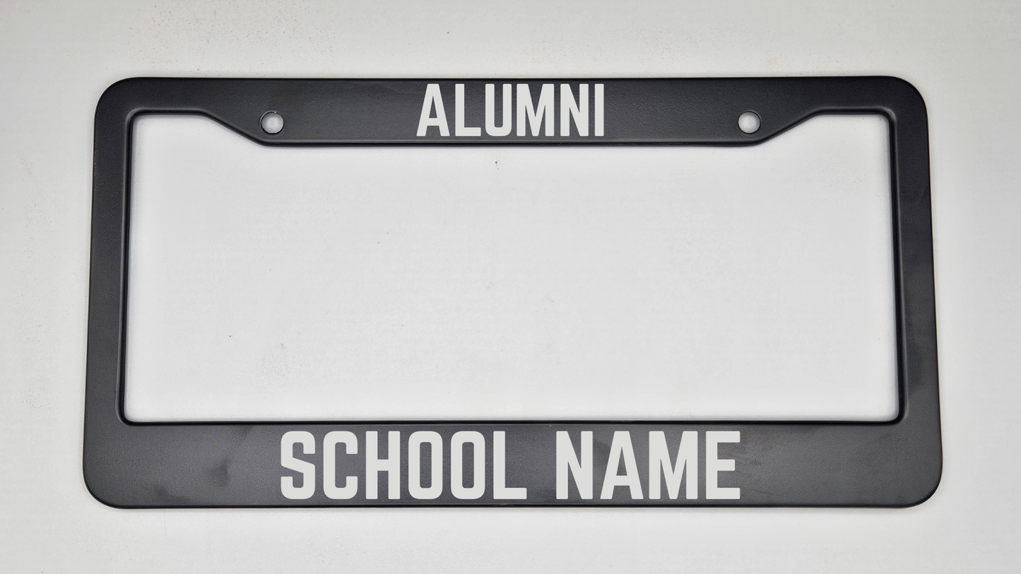 Alumni Customizable - Metal License Plate Frame