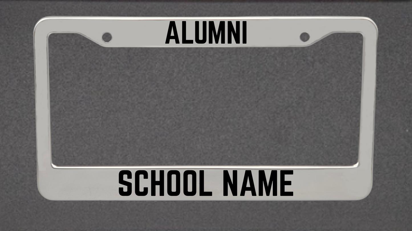 Alumni Customizable - Metal License Plate Frame
