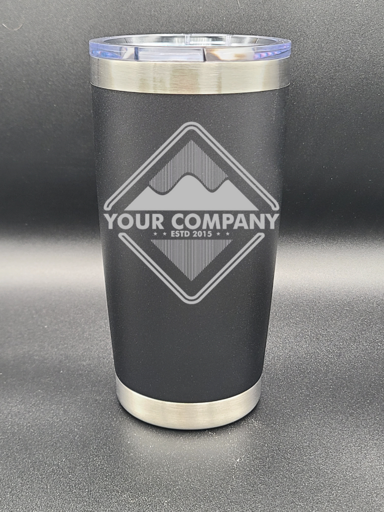 Customized Coffee Tumbler - ADD YOUR LOGO - Personalized 20 Oz Coffee Cup - Water Tumbler - Bigfoot Bigheart Studio