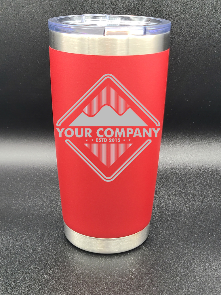 Customized Coffee Tumbler - ADD YOUR LOGO - Personalized 20 Oz Coffee Cup - Water Tumbler - Bigfoot Bigheart Studio