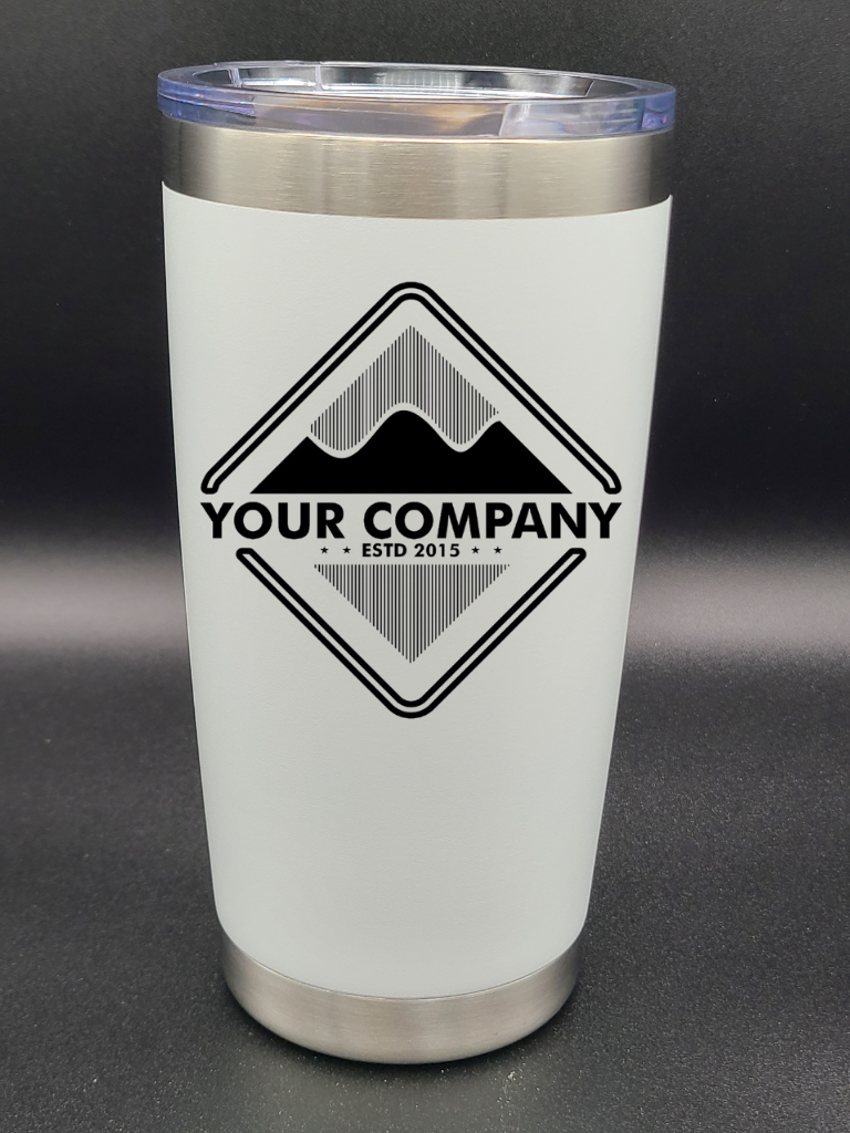 Customized Coffee Tumbler - ADD YOUR LOGO - Personalized 20 Oz Coffee Cup - Water Tumbler - Bigfoot Bigheart Studio
