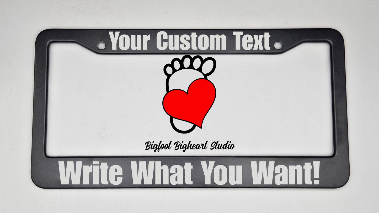 License Plate Frame - Metal - Custom Personalization