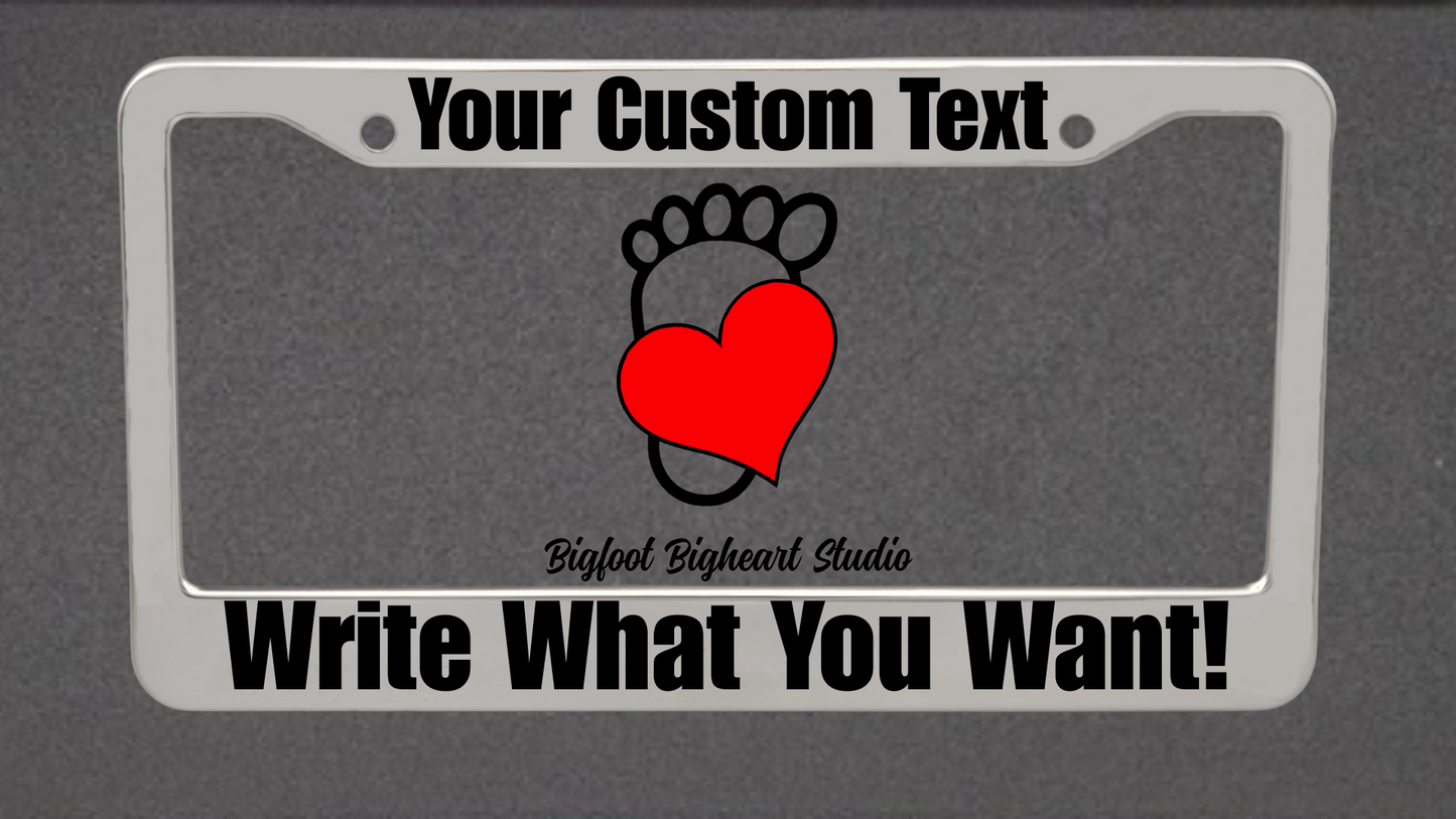 License Plate Frame - Metal - Custom Personalization
