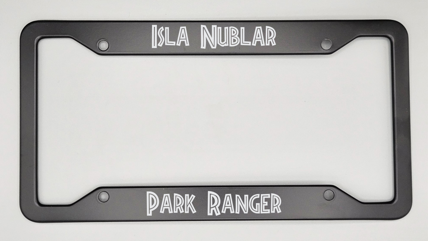 Isla Nublar Park Ranger - Metal License Plate Frame