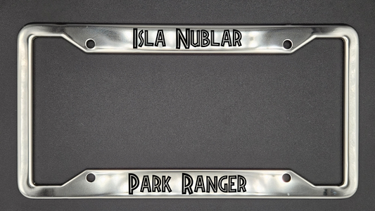 Isla Nublar Park Ranger - Metal License Plate Frame