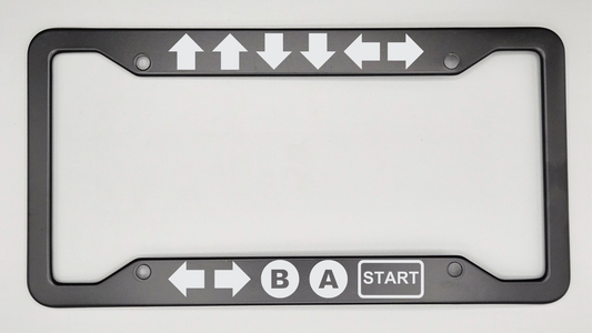 Konami Cheat Code - Metal License Plate Frame