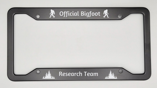 Official Bigfoot Research Team - Metal License Plate Frame