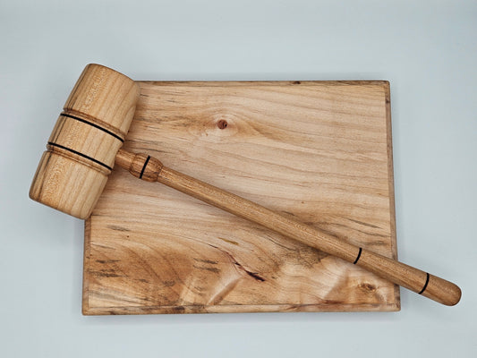 The Penguin Gavel & Sounding Block made from Spalted Maple Ambrosia
