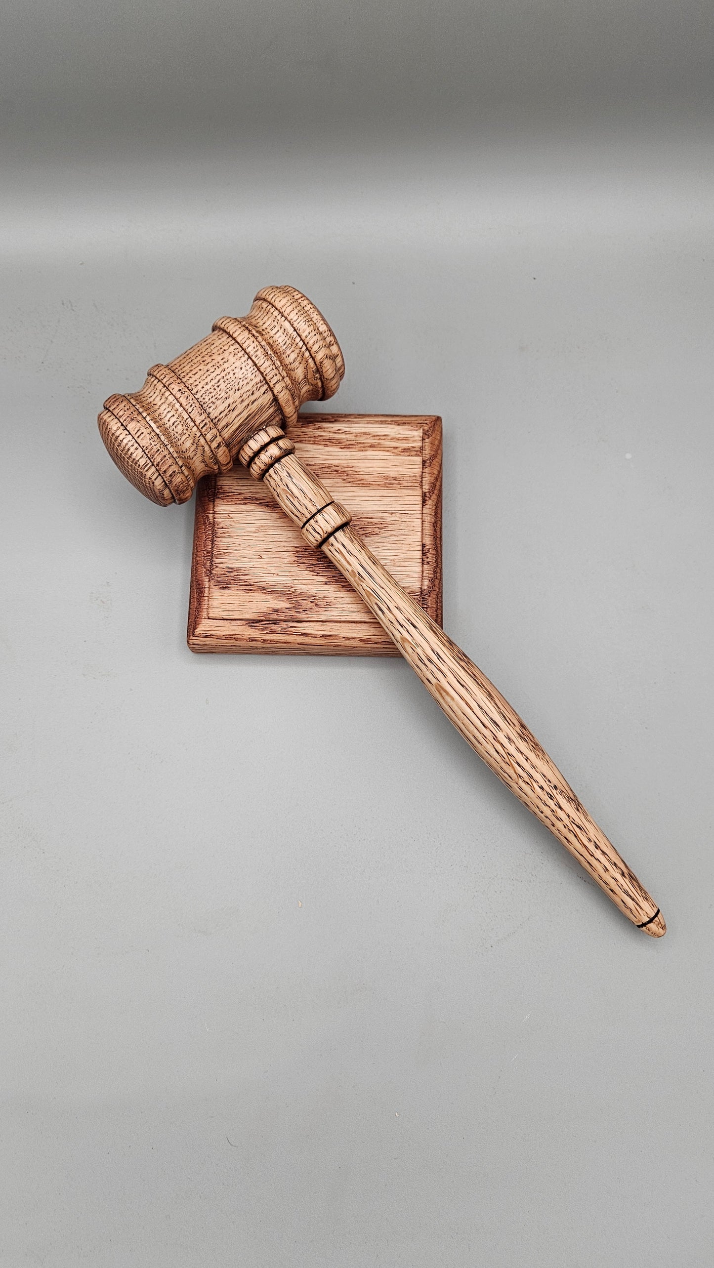 Handmade Custom Wood Gavel and Square Sounding Block - Bigfoot Bigheart Studio