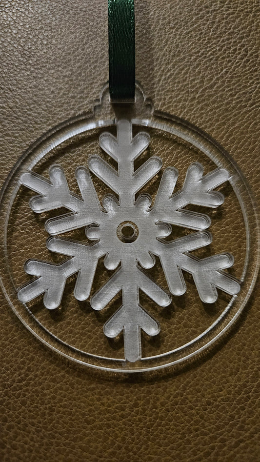Snowflake - Acrylic Christmas Ornament - Bigfoot Bigheart Studio