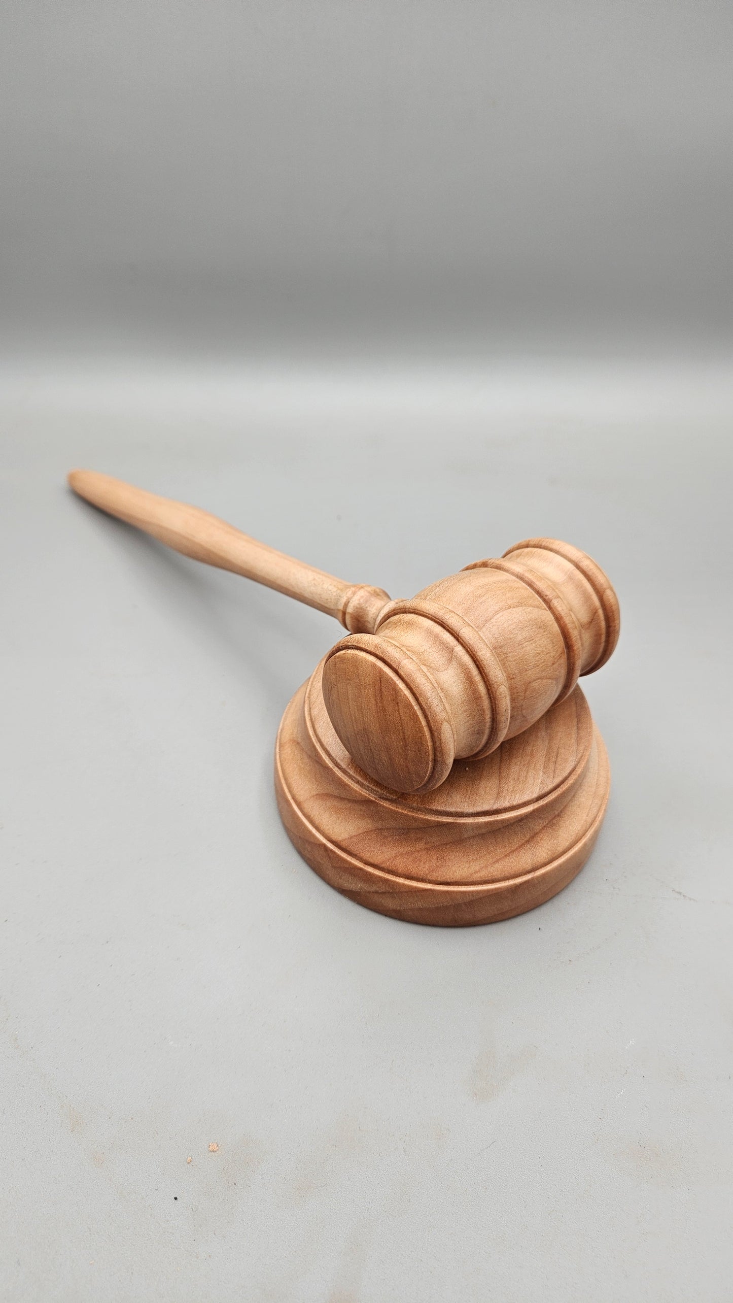 Handmade Custom Wood Gavel and Round Sounding Block