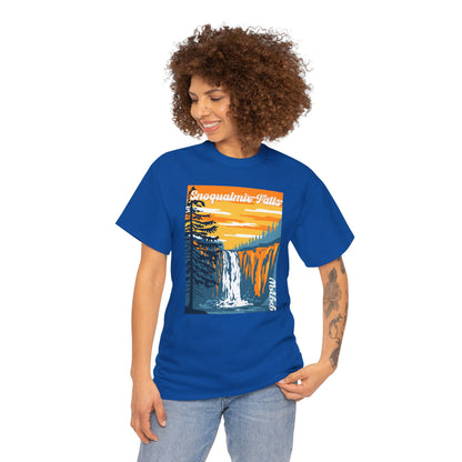 PNW Snoqualmie Falls T-Shirt - Unisex Heavy Cotton Tee