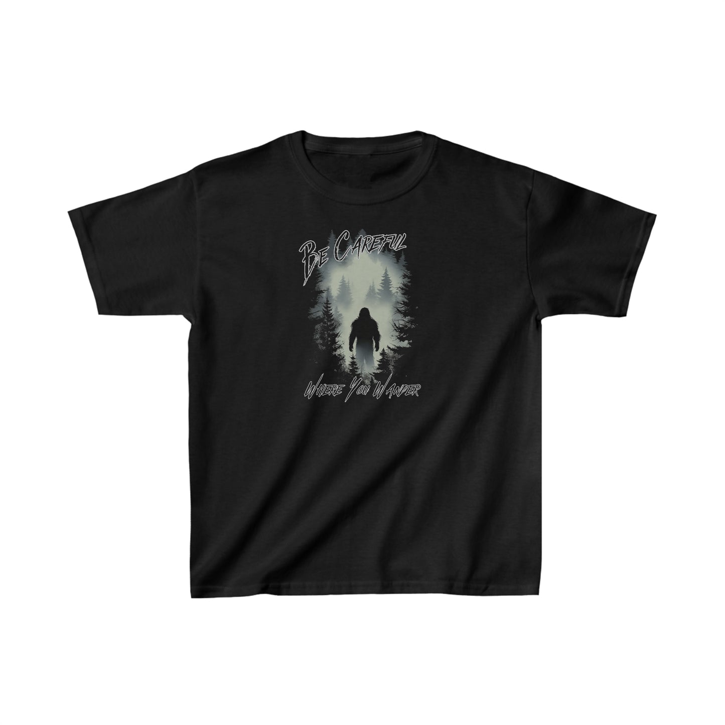 Be Careful Where You Wander | Bigfoot - Kids Heavy Cotton™ Tee