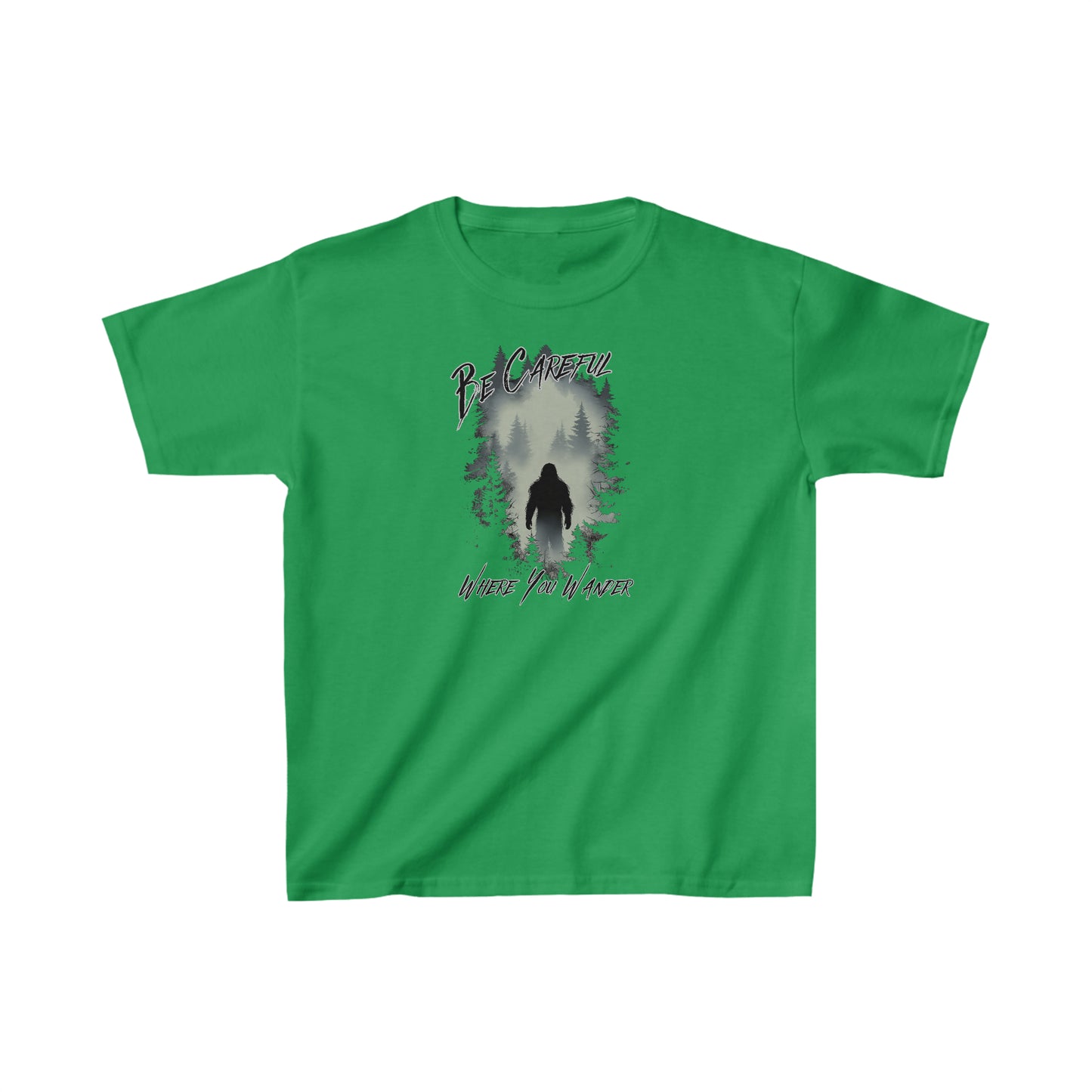 Be Careful Where You Wander | Bigfoot - Kids Heavy Cotton™ Tee