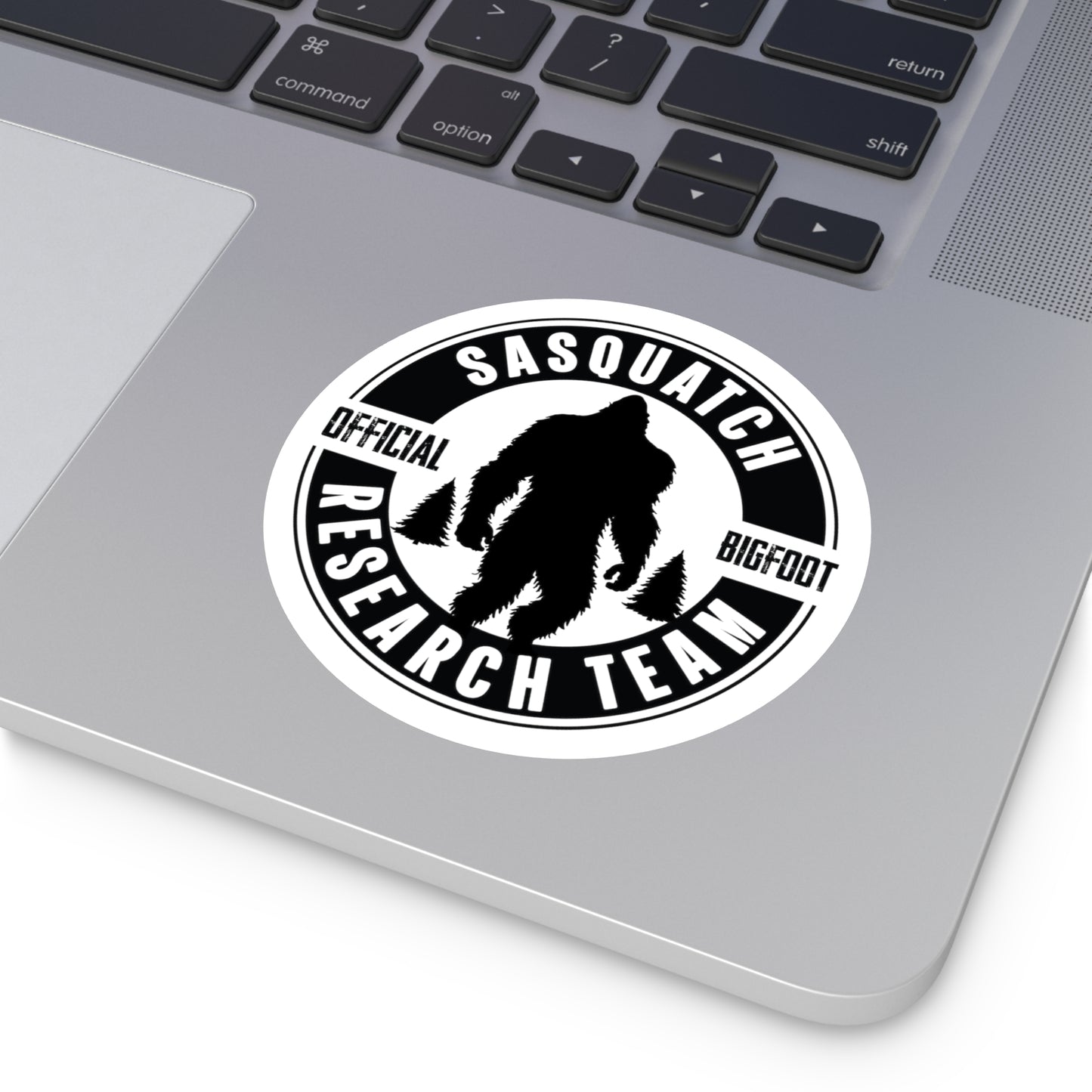 Sasquatch Research Team Official Bigfoot - Round Vinyl Sticker - Bigfoot Bigheart Studio