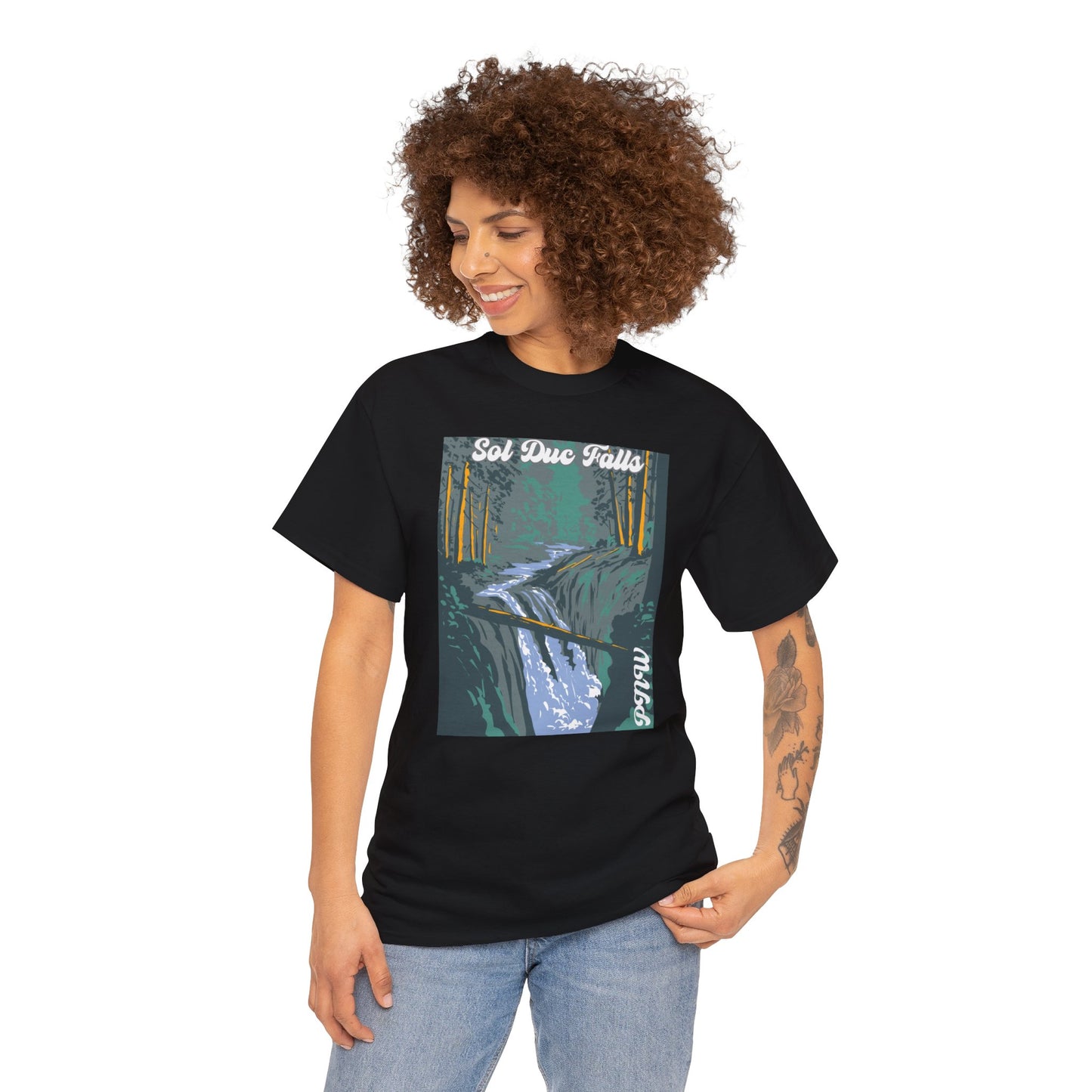 PNW Sol Duc Falls T-Shirt - Unisex Heavy Cotton Tee