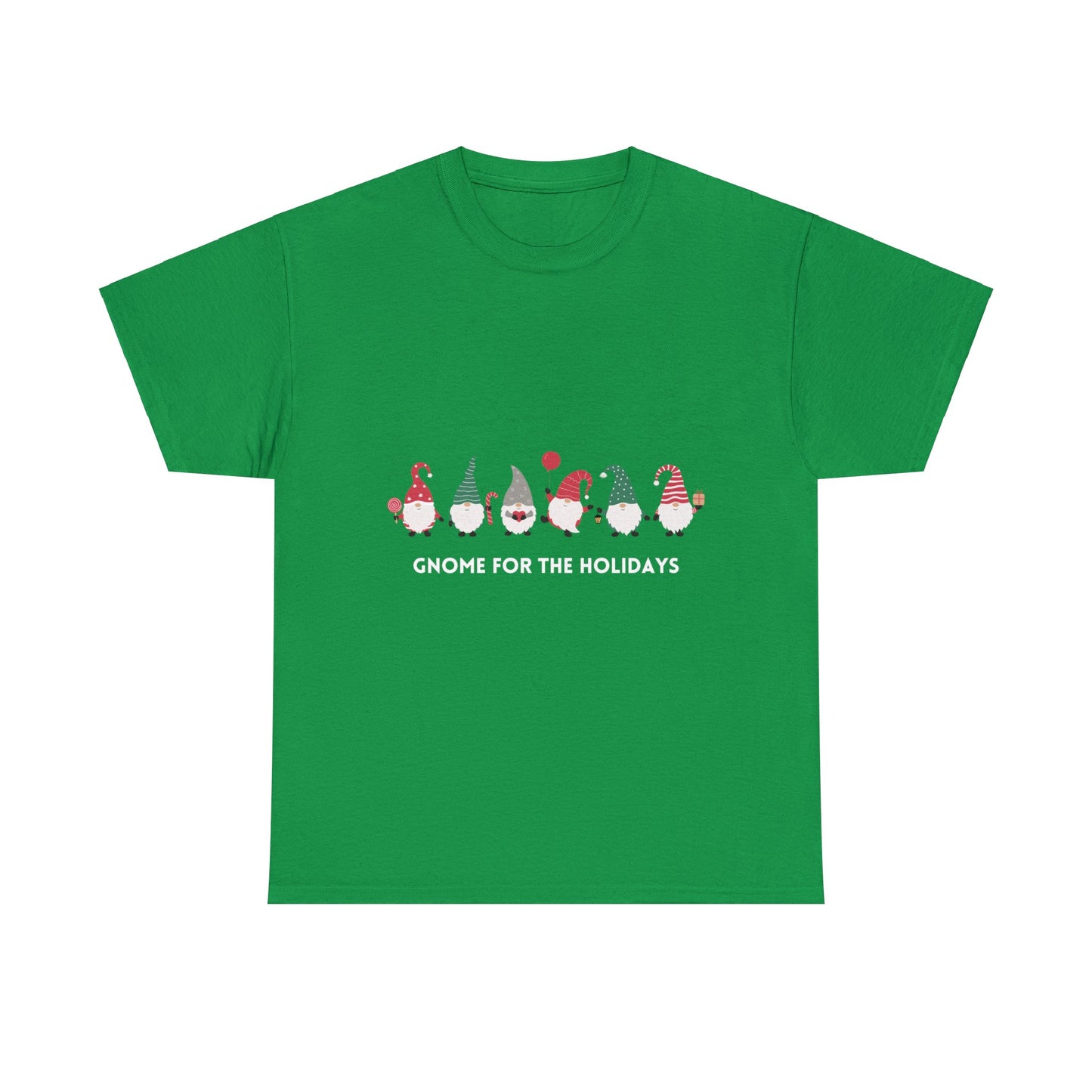 Gnome for the Holidays Adult T-Shirt - Unisex Heavy Cotton Tee - Bigfoot Bigheart Studio