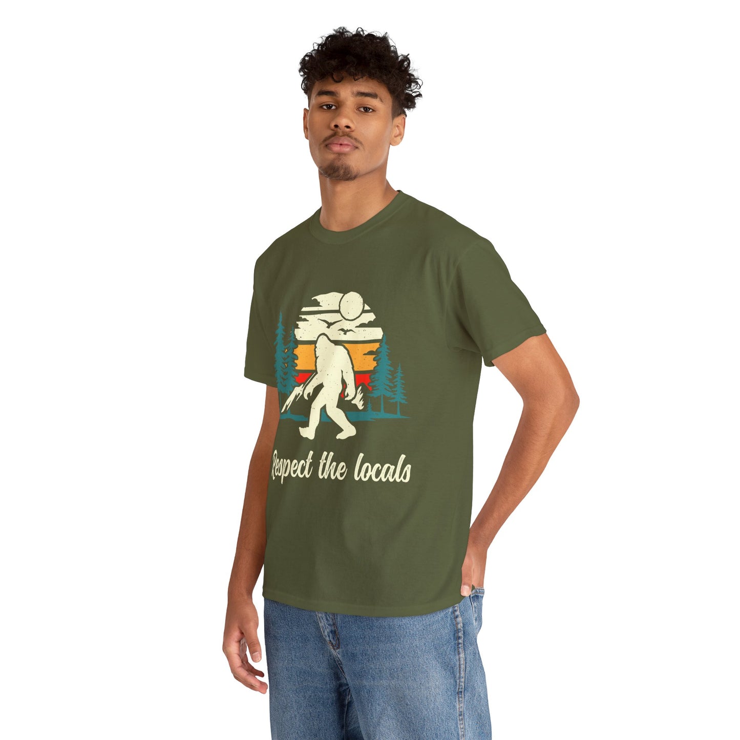 Respect The Locals | Sasquatch - Unisex Heavy Cotton Tee