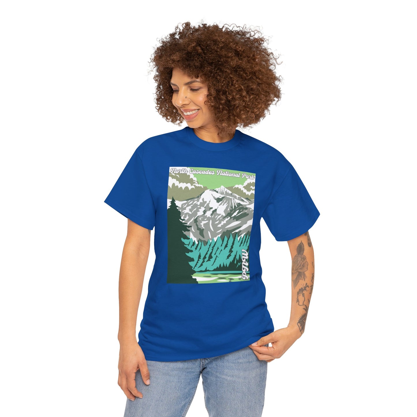 PNW North Cascades National Park T-Shirt - Unisex Heavy Cotton Tee