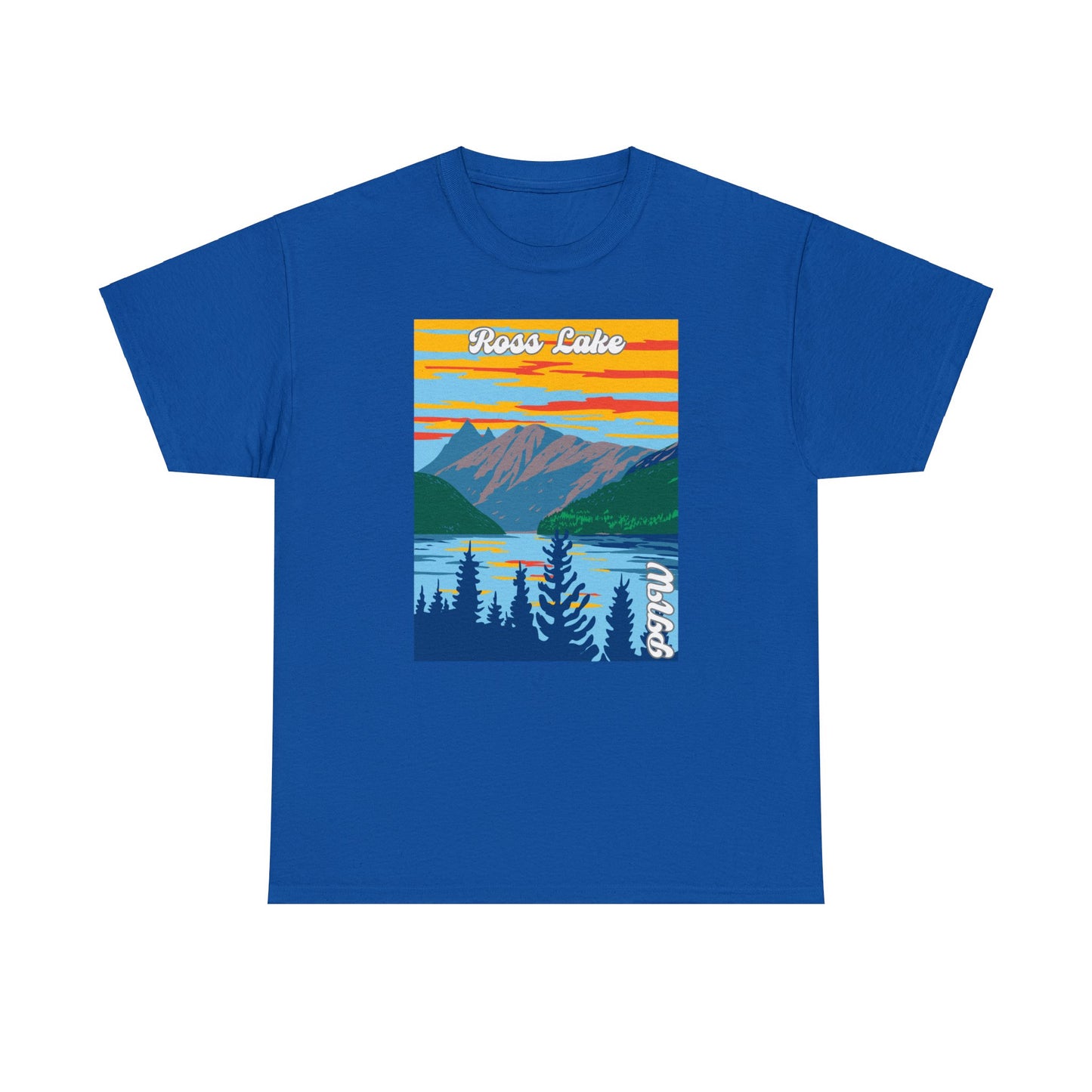 PNW Ross Lake T-Shirt - Unisex Heavy Cotton Tee - Bigfoot Bigheart Studio