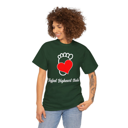 Bigfoot Bigheart Studio Logo Adult T-Shirt - Unisex Heavy Cotton Tee