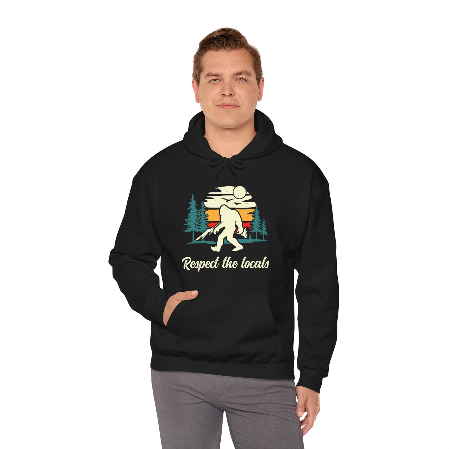 Respect the Locals - Bigfoot | Unisex Heavy Blend Hooded Sweatshirt