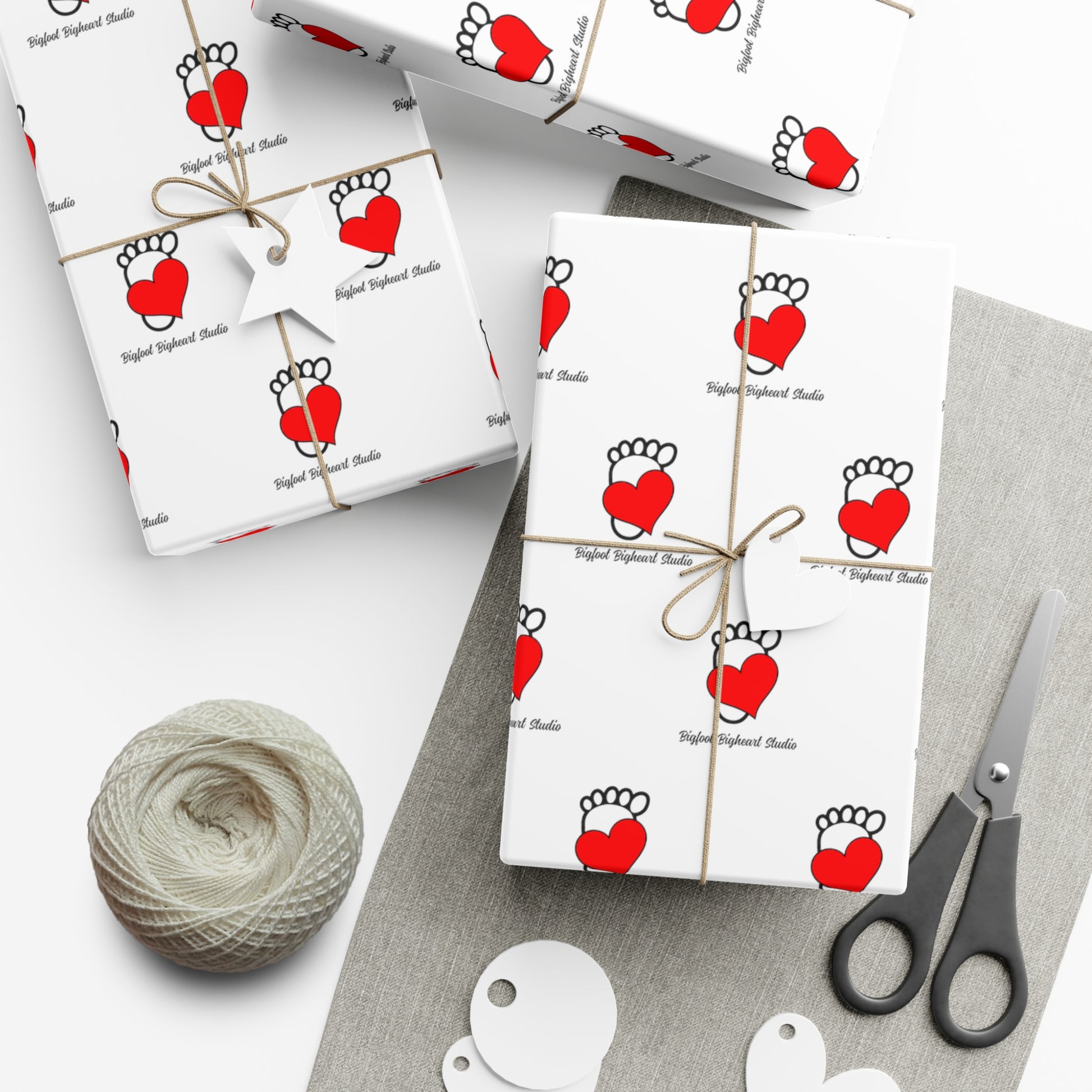 Bigfoot Bigheart Studio Logo - Wrapping Paper - Bigfoot Bigheart Studio