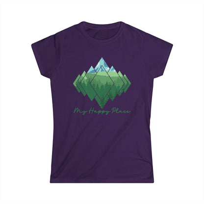 My Happy Place - Mountain Trees - Women's Softstyle Tee