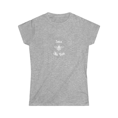 Save the Bees - Women's Softstyle Tee - Bigfoot Bigheart Studio