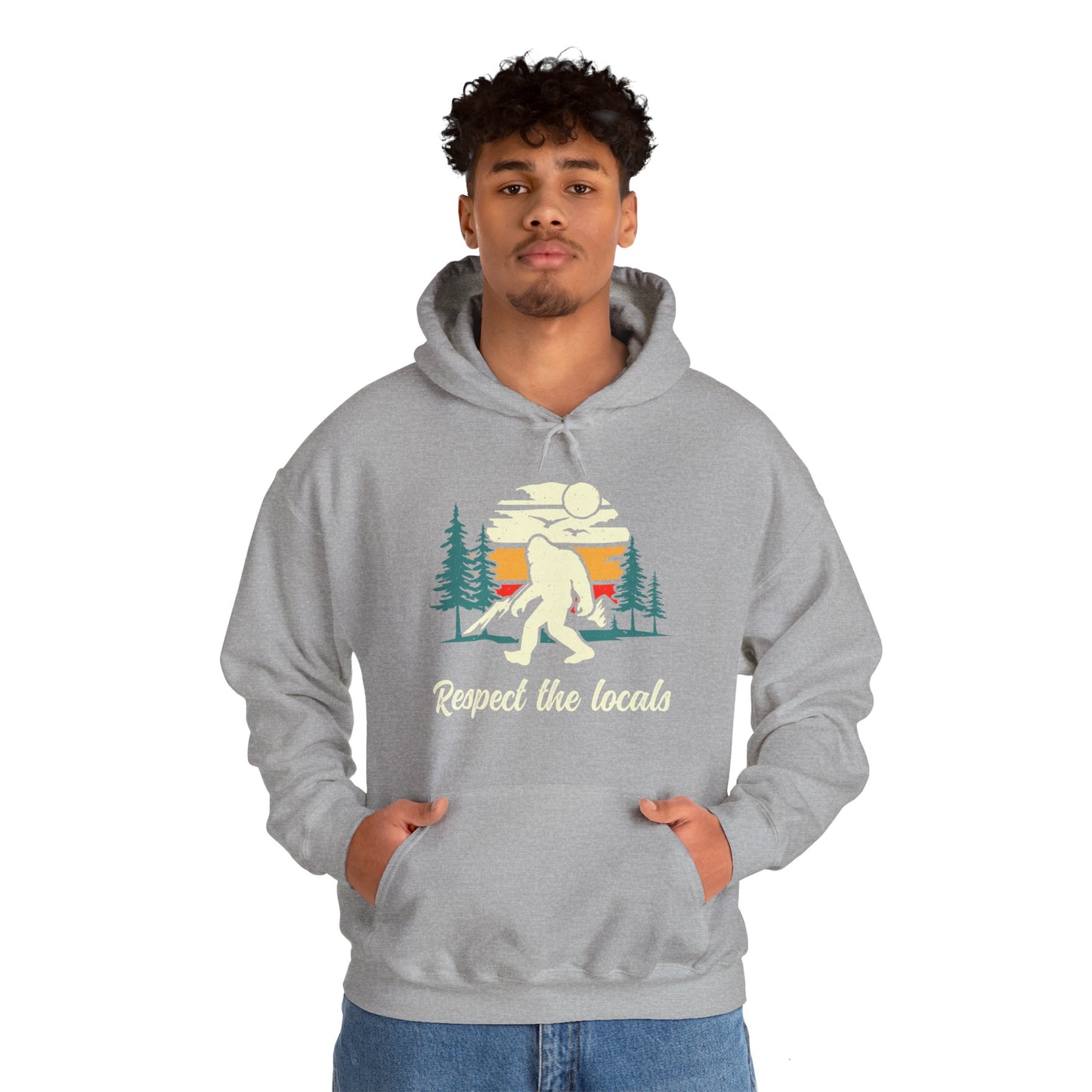 Respect the Locals - Bigfoot | Unisex Heavy Blend Hooded Sweatshirt