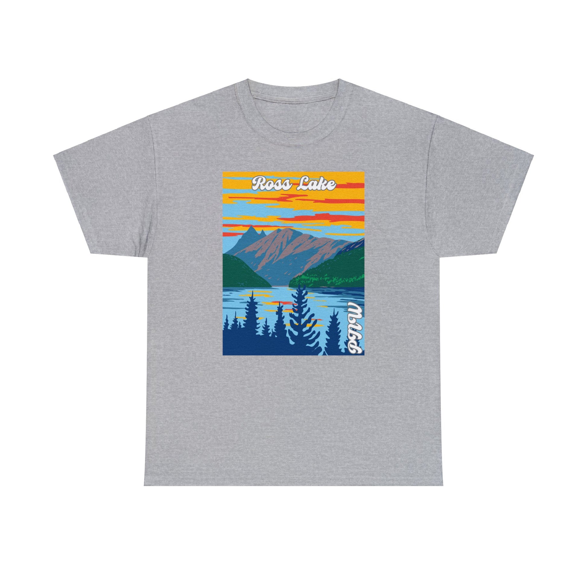 PNW Ross Lake T-Shirt - Unisex Heavy Cotton Tee - Bigfoot Bigheart Studio