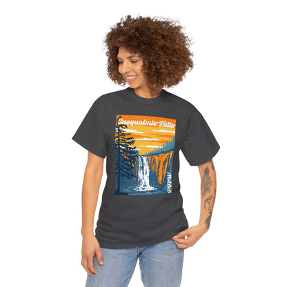 PNW Snoqualmie Falls T-Shirt - Unisex Heavy Cotton Tee