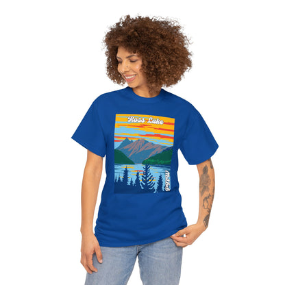 PNW Ross Lake T-Shirt - Unisex Heavy Cotton Tee - Bigfoot Bigheart Studio