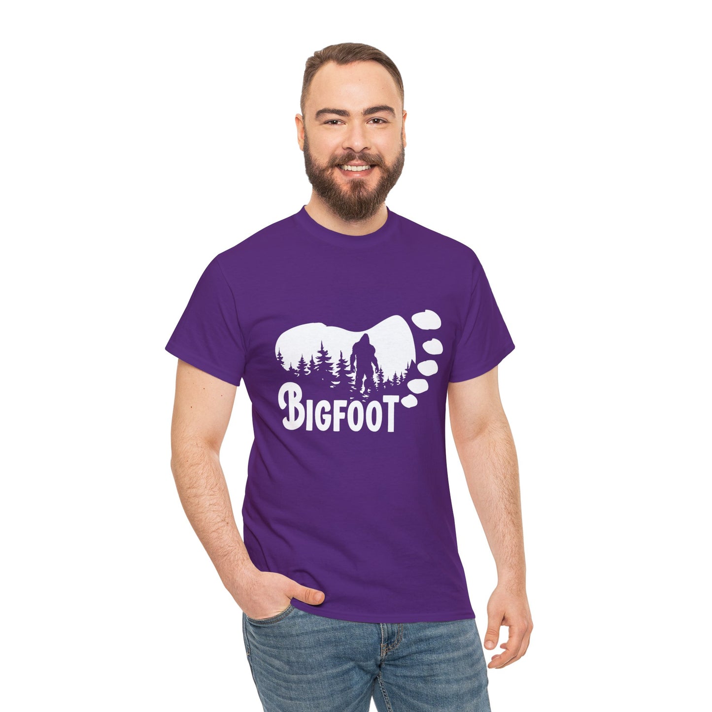 Bigfoot Footprint - Adult Unisex Heavy Cotton Tee