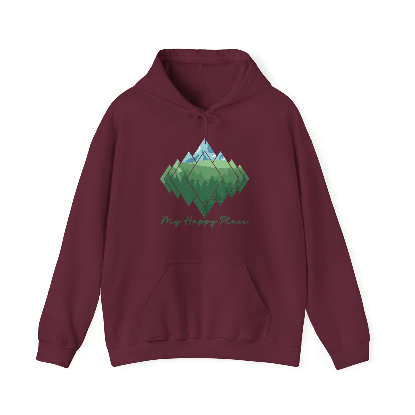 My Happy Place - Mountain Forest - Unisex Heavy Blend™ Hooded Sweatshirt